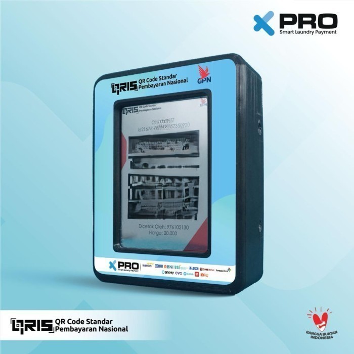 XPRO QRIS - QR Code untuk Menampilkan QRIS untuk Mesin Laundry | Smart Laundry Payment