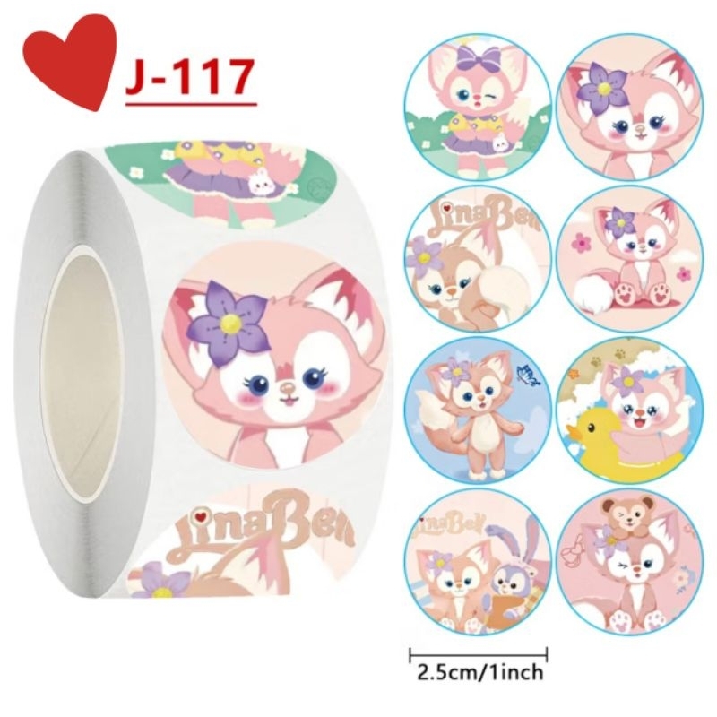 

LABEL STIKER ROLL 500 LEMBAR KARAKTER SANRIO TICKER ROLL TEMPEL DIY PACKING KOTAK MAKAN SOUVENIR