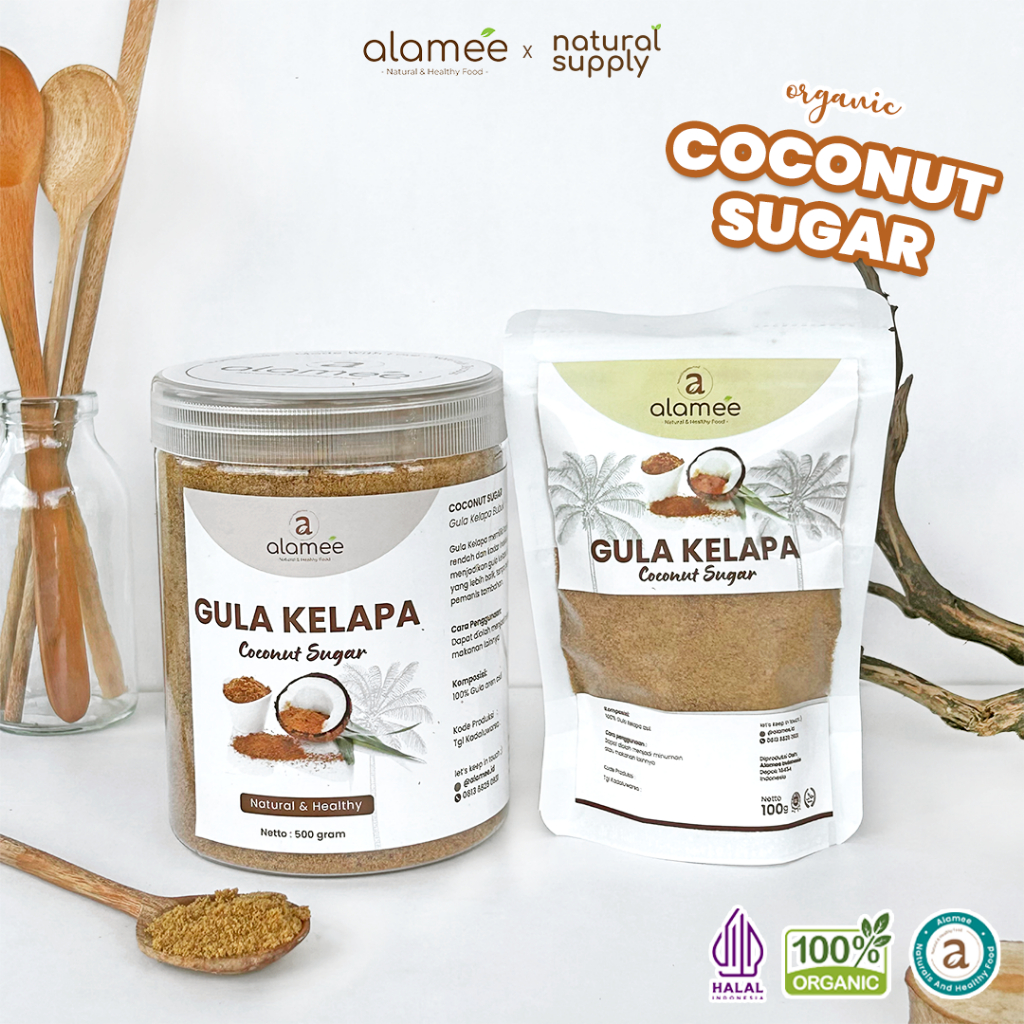 

ALAMEE Gula Semut Kelapa Organik Asli Bubuk Coconut Sugar Premium Powder Natural Organik Organic