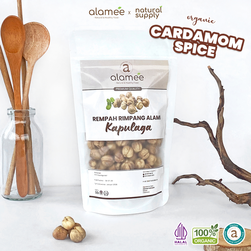 

ALAMEE Kapulaga Kering Lokal Cardamom Kapolaga Kapol Rempah Organik Bumbu Seasoning Masakan 50gr
