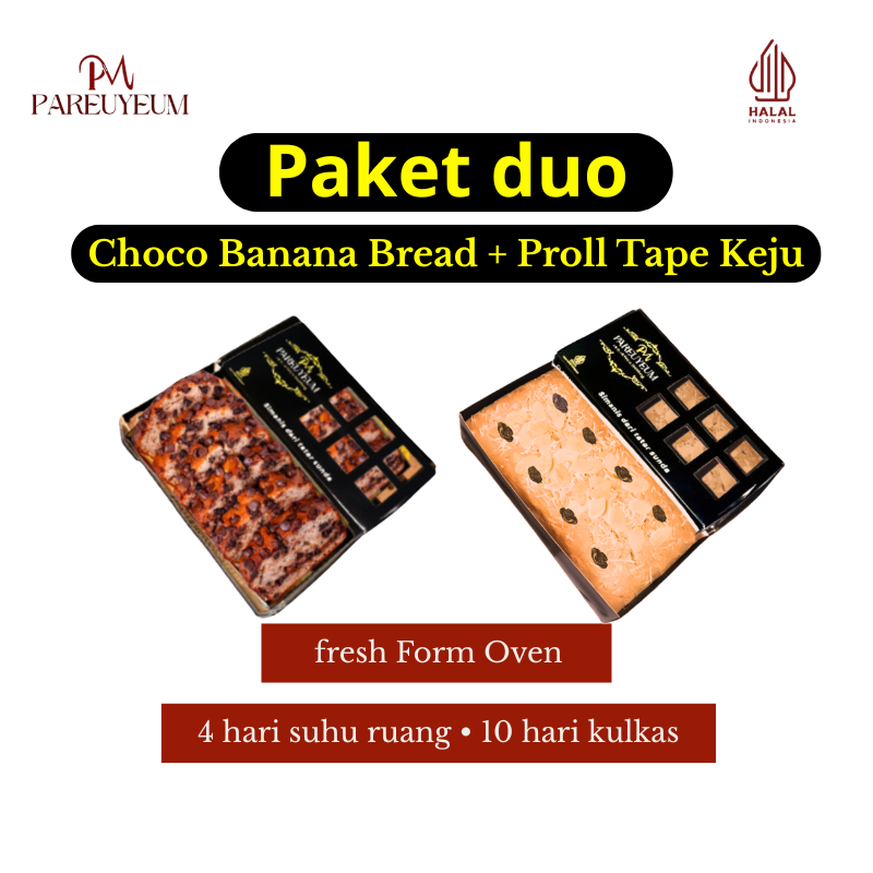 

2 Box Choco Banana Bread & Proll Tape Keju