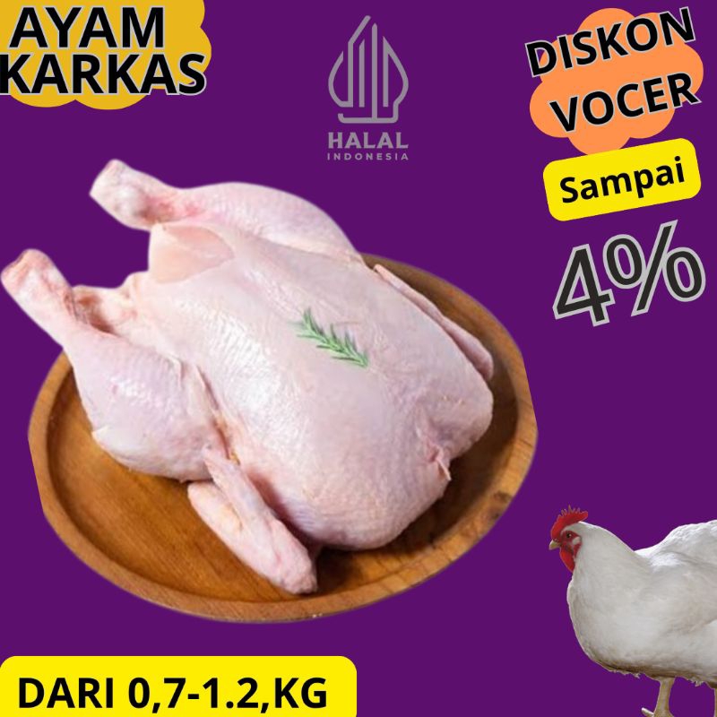 

Ayam potong karkas 1000gram-1100gram FROZEN BRAND CP HALAL