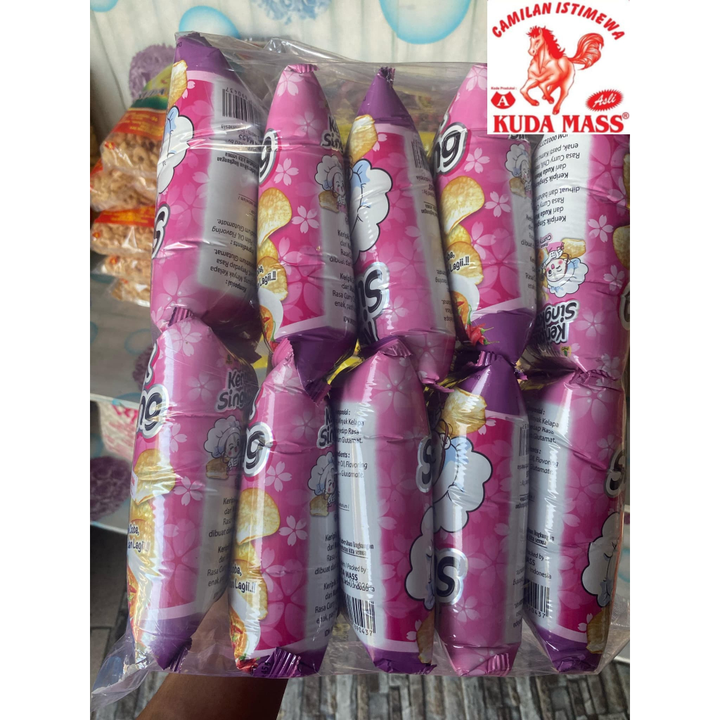 

(BERHADIAH U4N9 ASLI) KERIPIK SINGKONG RASA CURRY CHILI 1 (Pack) PRODUK ASLI UD. KUDA MASS A
