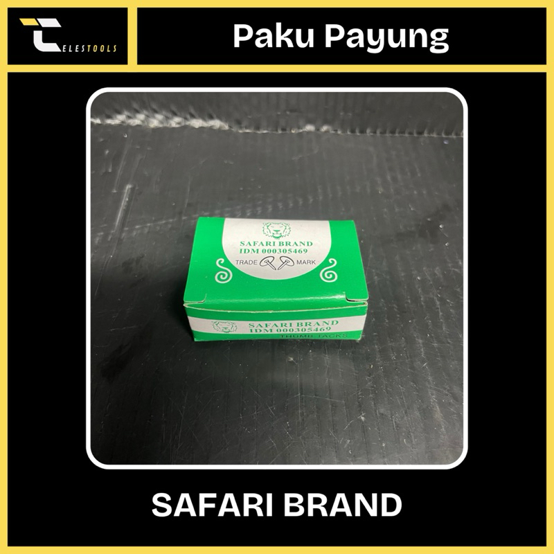 

Paku Pines / Payung / Thumb Tacks SAFARI BRAND Kotak Kecil 20pcs