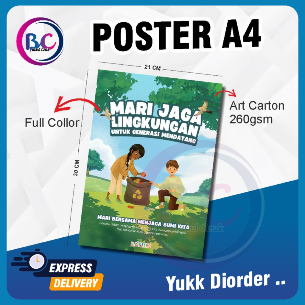 

Cetak Poster Custom A4 Glossy Art Karton 260 Gram