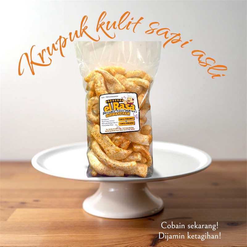 

Krupuk Kulit Sapi Pedas Daun Jeruk / Dorokdok / Rambak Asli Premium Renyah dan Gurih 170-180gram