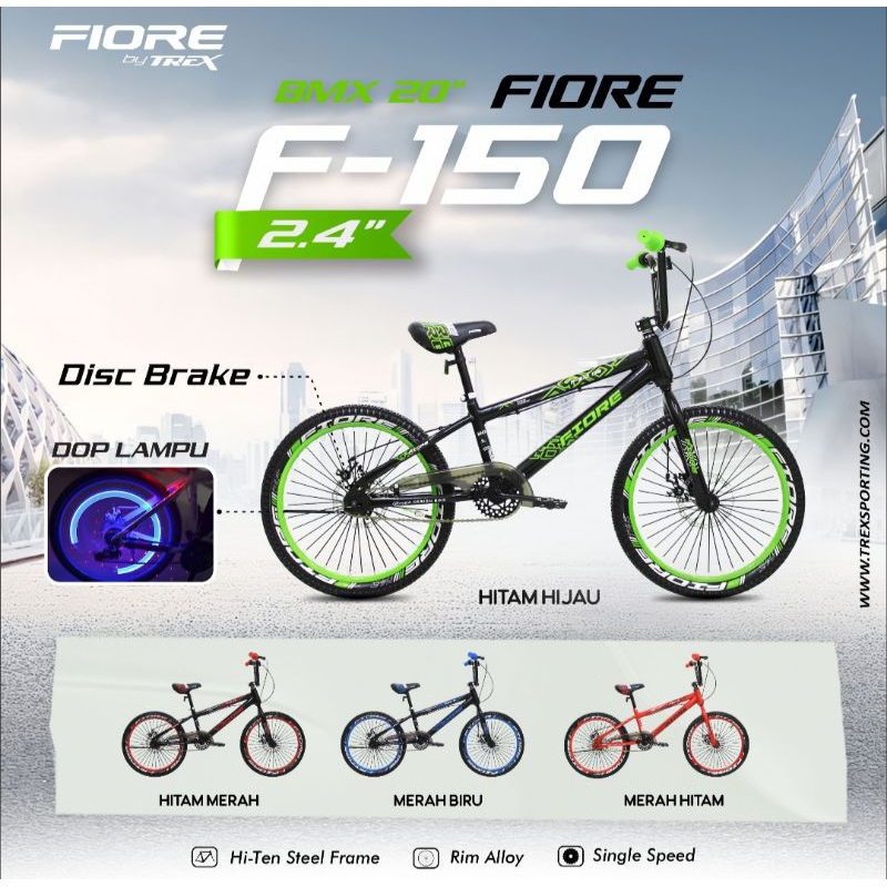 SEPEDA ANAK BMX FIORE BY TREX 20 INCH BAN WARNA REM CAKRAM NEW