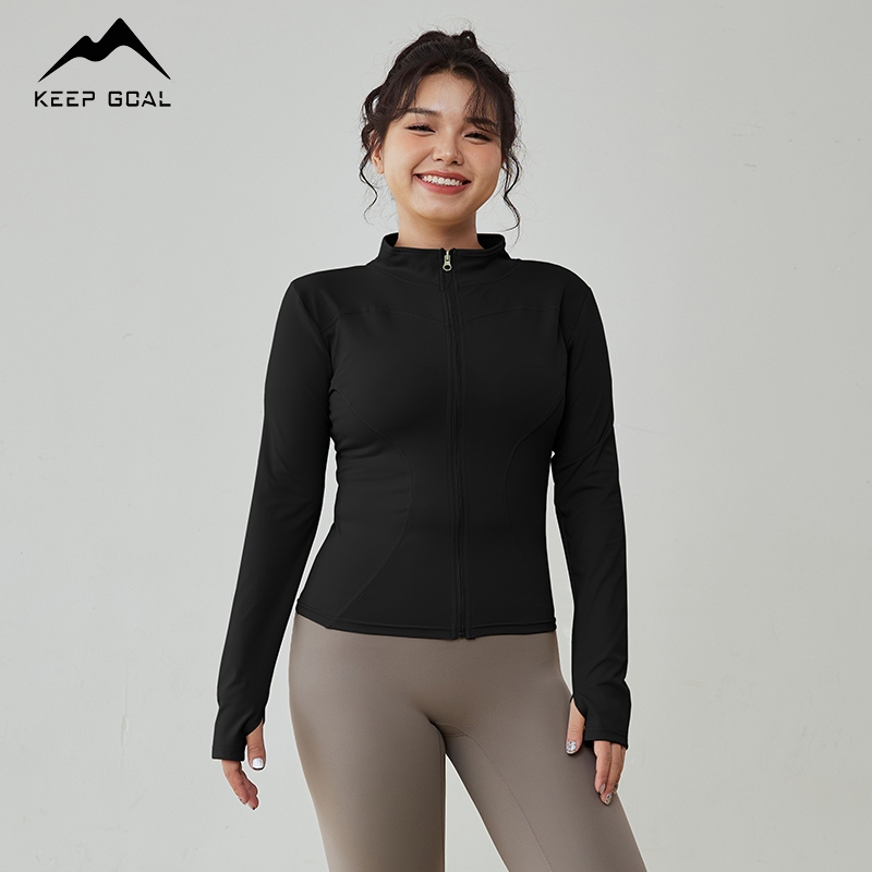 KEEP GOAL jaket olahraga wanita jumbo panjang jogging dry fit