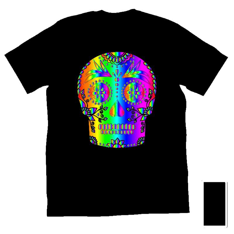 Baju Kaos Tshirt T Shirt Pria Laki Cowok Cewek Perempuan Unisex Anak Dewasa Gambar Tengkorak Skull M