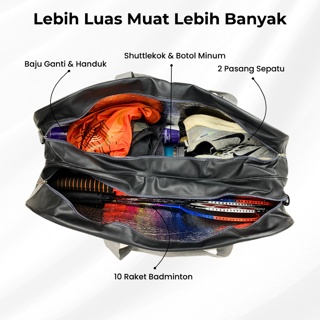 New Product New Deals Tas Badminton Selempang Original - Thermo 2 Ruangan Waterproof Besar