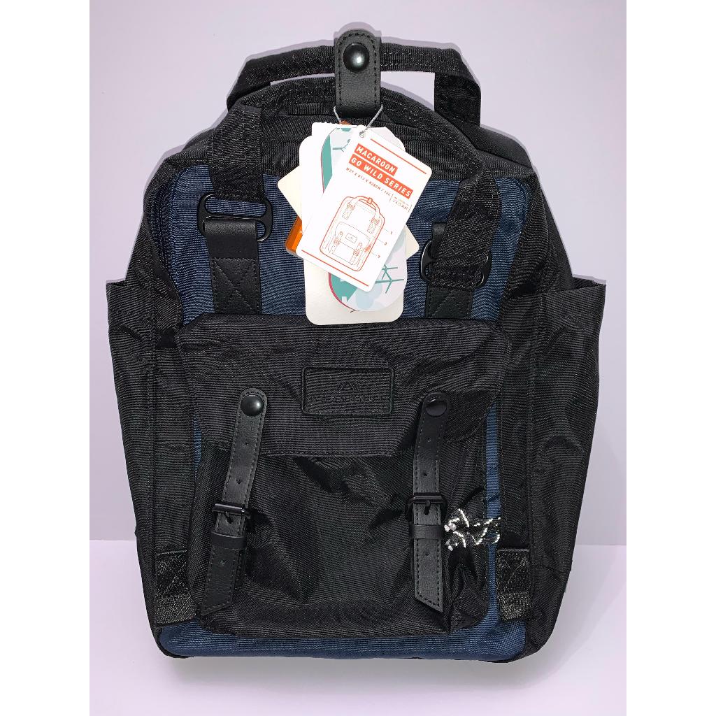 Doughnut Macaroon Go Wild Series Black x Navy Backpack D010GW-0369-F - Original Ransel/Tas