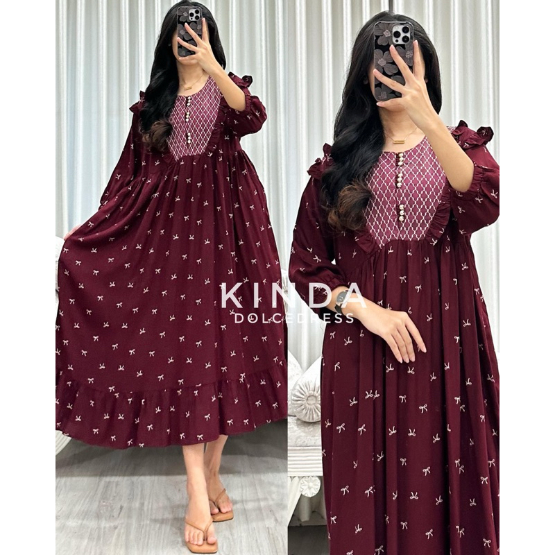 Daster Arab DOLCE KINDA Midi Dress Rayon Ori