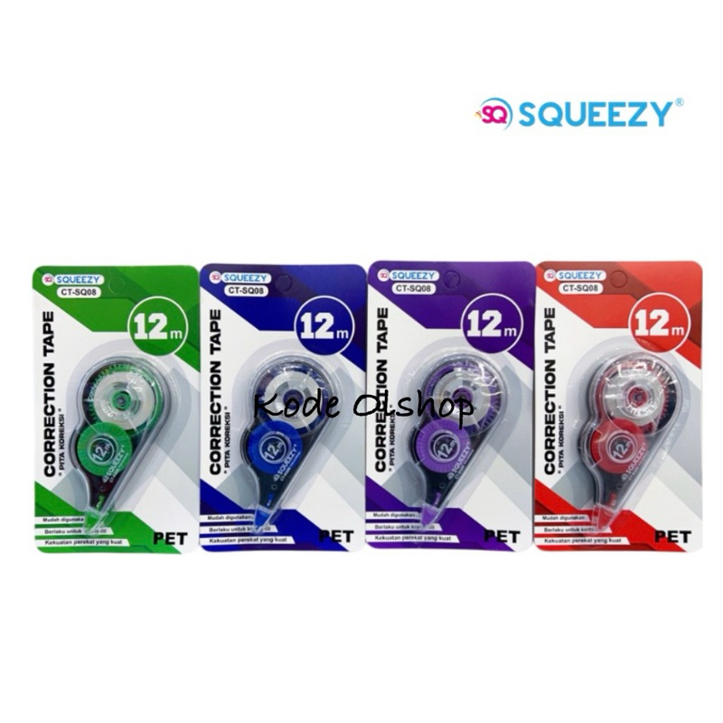 

Kode Atk - Correction Tape Squeezy 12 meter satuan / Tipe x Kertas Tarik Squeezy Modis 12 m / Pita Korelsi Squeezy Murah Elegan Simpel 12 meter