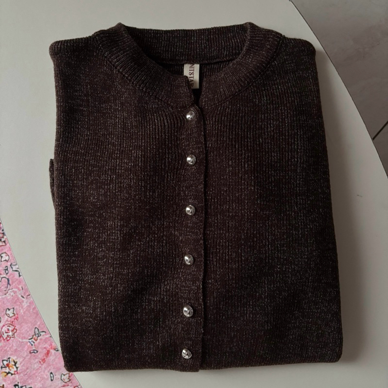 Nitstar Zulva Cardigan Rajut Twis Kancing Botton Atasan Wanita