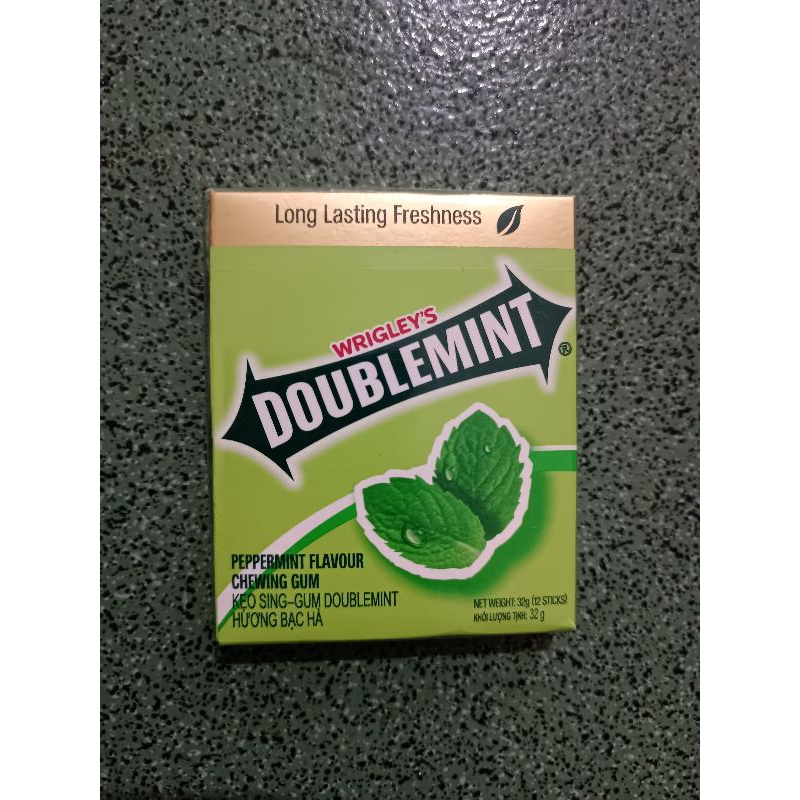 

Wrigley's Doublemint Peppermint Flavour Chewing Gum 32g Permen Karet Peppermint