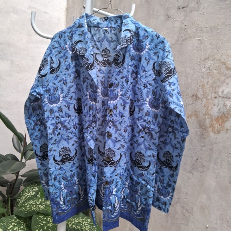 preloved baju wanita korpri motif lama