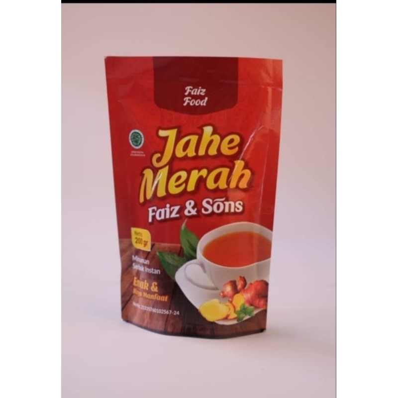 

FAIZFOOD Jahe Merah Instan 100% Jahe Asli Mojokerto Kemasan 100gr 200gr Herbal Alami Halal