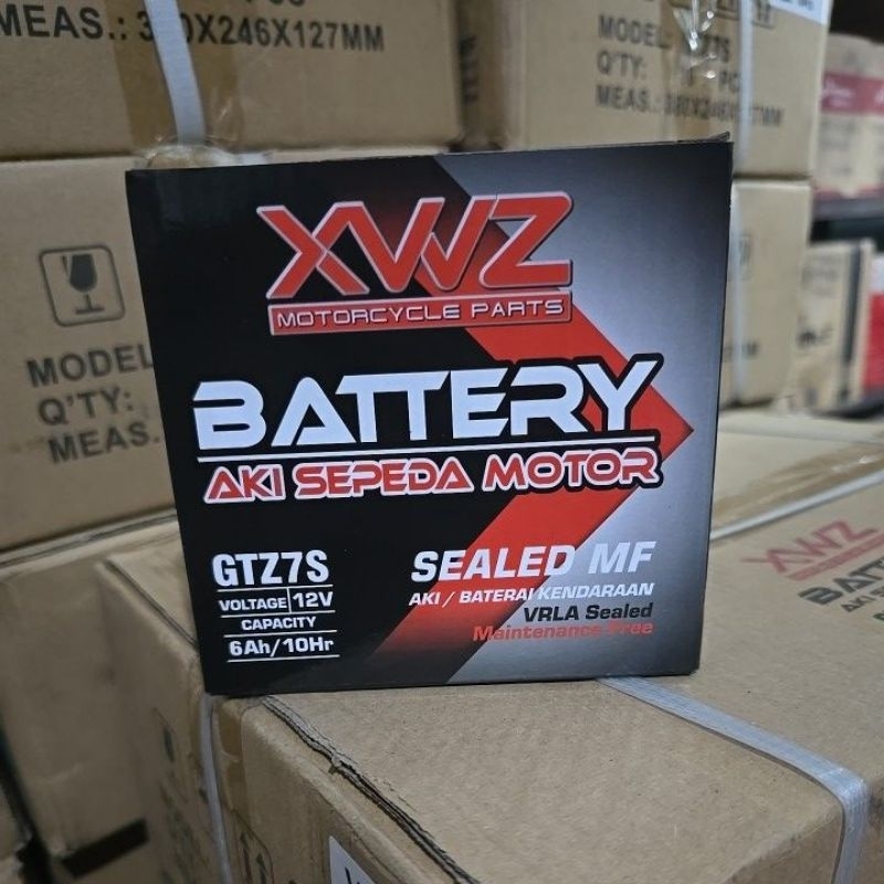 PROMO AKI GTZ7S /ATAU GTZ6V ACCU FULL KERING MURAH BERKUALITAS MEREK XWZ BUAT MOTOR HONDA VARIO LED 