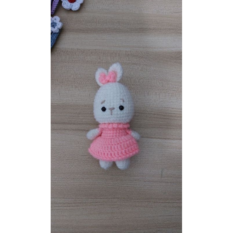 kelinci rajut/bunny/Bunny Crochet/boneka mini/boneka rajut