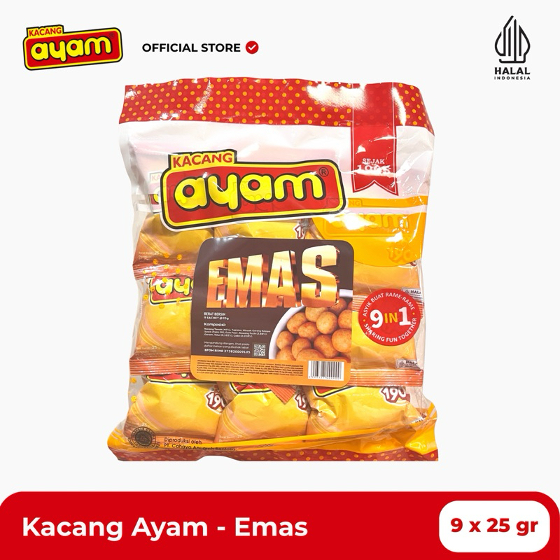 

Kacang Ayam - Kacang Emas Cahaya Share Packs (9 in 1) 225gr