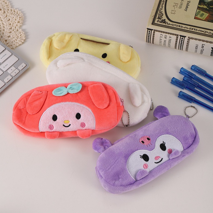 

BG-SKIN Tempat Pensil Plushy Karakter / Pouch Kosmetik Makeup / Kotak Pensil Bulu Halus Lucu / Pouch Fashion Aesthetic Style