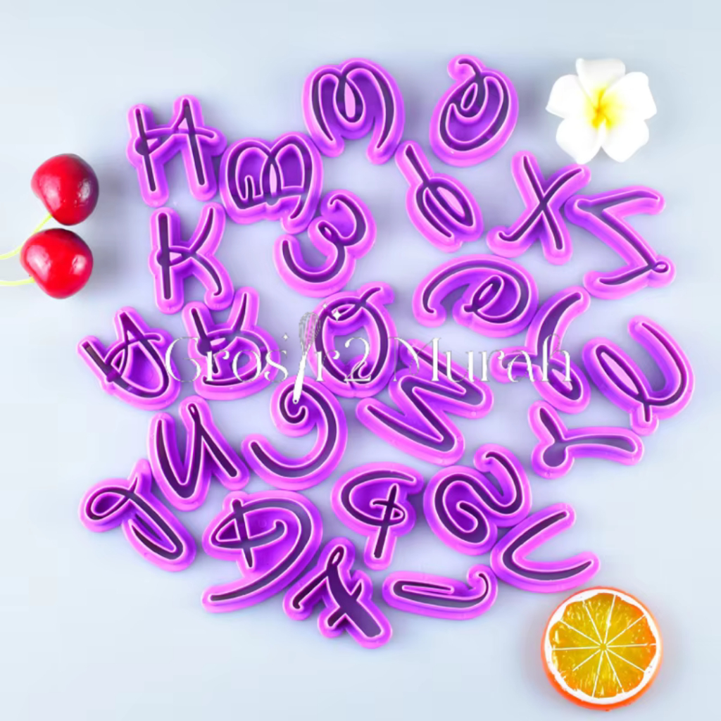 Fondant Cutter Huruf Disney/Fondant Cutter/Embos Fondant Huruf/Embos Huruf Disney