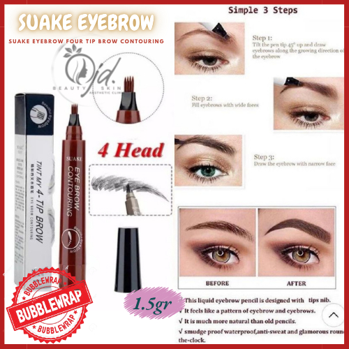 COD TERMURAH ORIGINAL [JD]SUAKE Eyebrow Four Tip Brow Contouring / Pensil Alis Natural