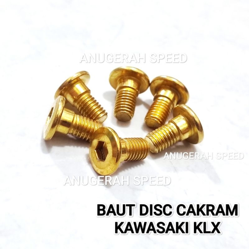 [PROMO] BAUT PIRINGAN KLX DEPAN BELAKANG BAUT DISC CAKRAM KAWASAKI KLX BAUT PIRINGAN DEPAN BELAKANG 