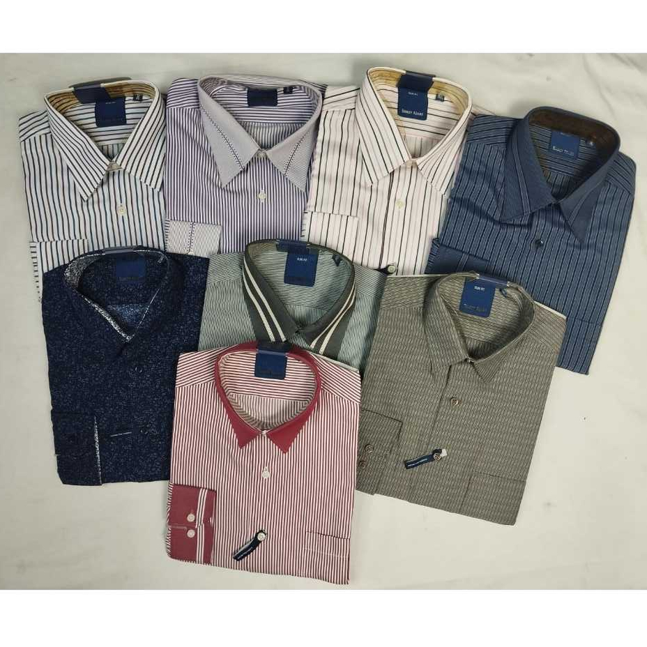 Kemeja Formal Pria Lengan Panjang Varian Motif Stanley Adams & COLE  Slimfit Original