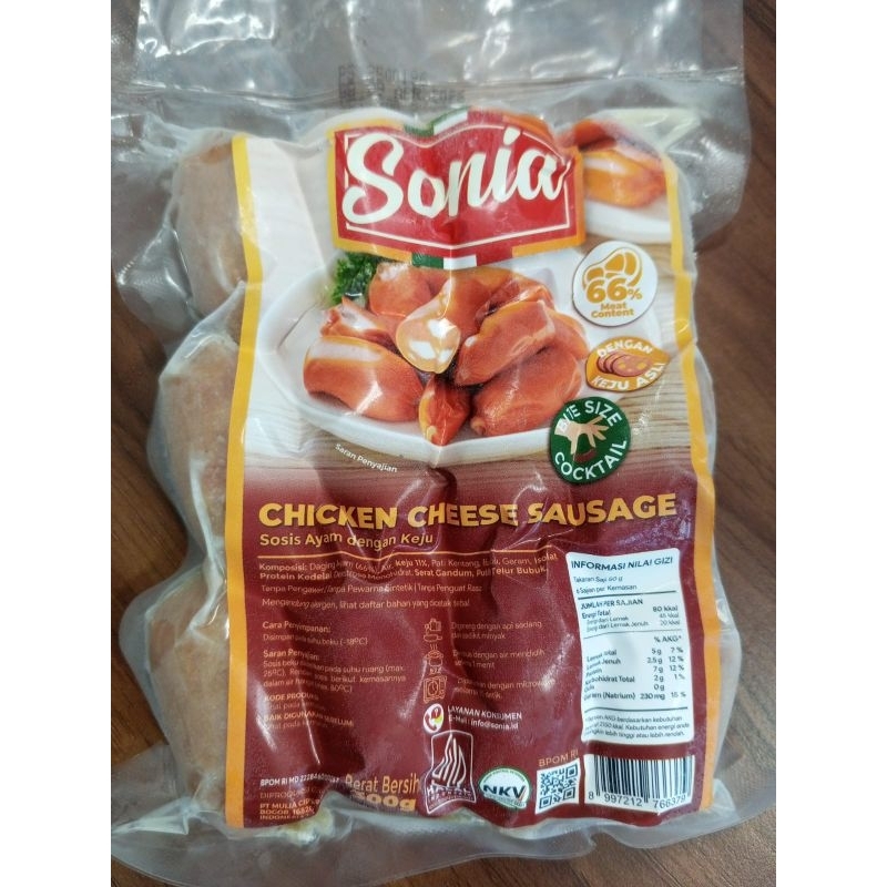 

Sonia Sosis Ayam Keju 300gr /Sonia Chicken Cheese