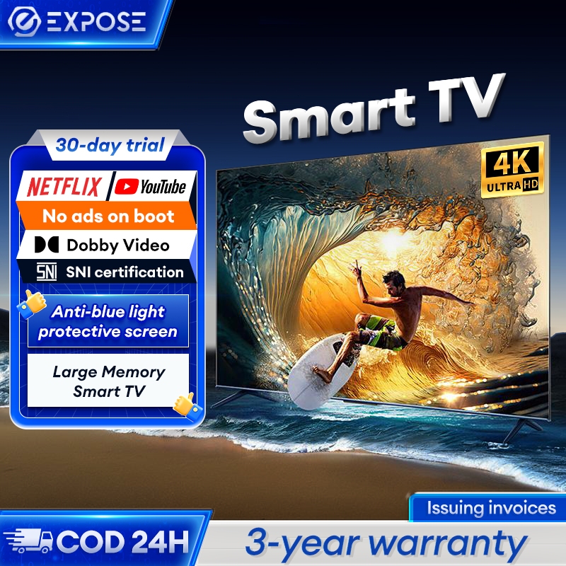 Smart TV 32 inch Digital TV 32 inch Android 4K HDR 4+64GB Ram Anti-blue light eye protection screen