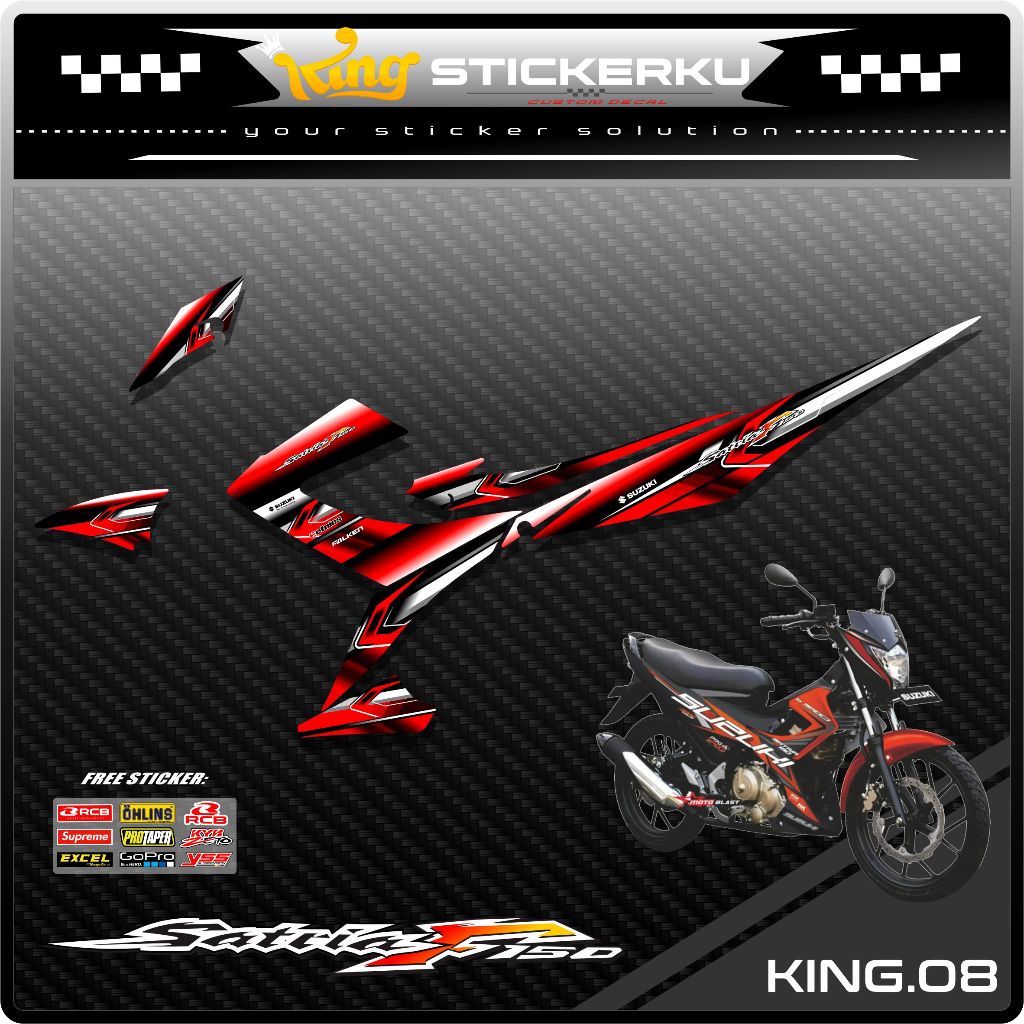 Sticker Striping Variasi List Satria Fu Fl 2014 Desain Grafis. KS.08