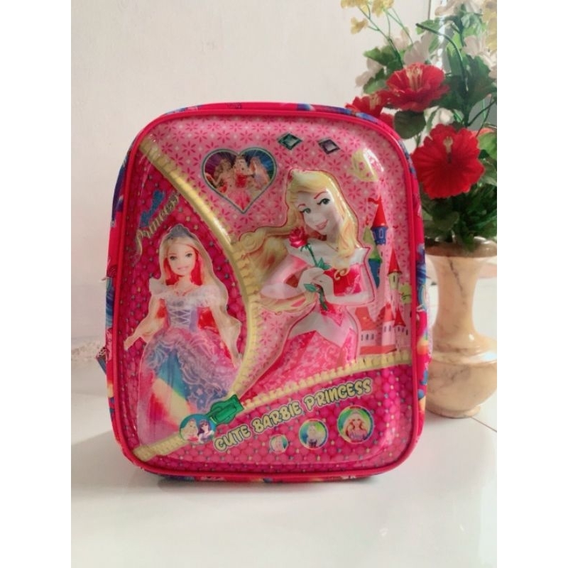 Tas Karakter Anak 3D Timbul TK Princess Led Fashion