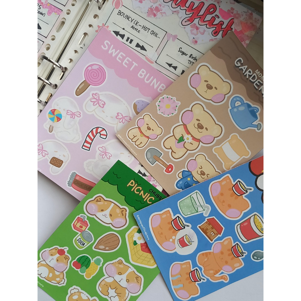 

[Darlin'Pop] Sticker Sheet A6 Sticker Sheets Decoration Journaling Cute Animal