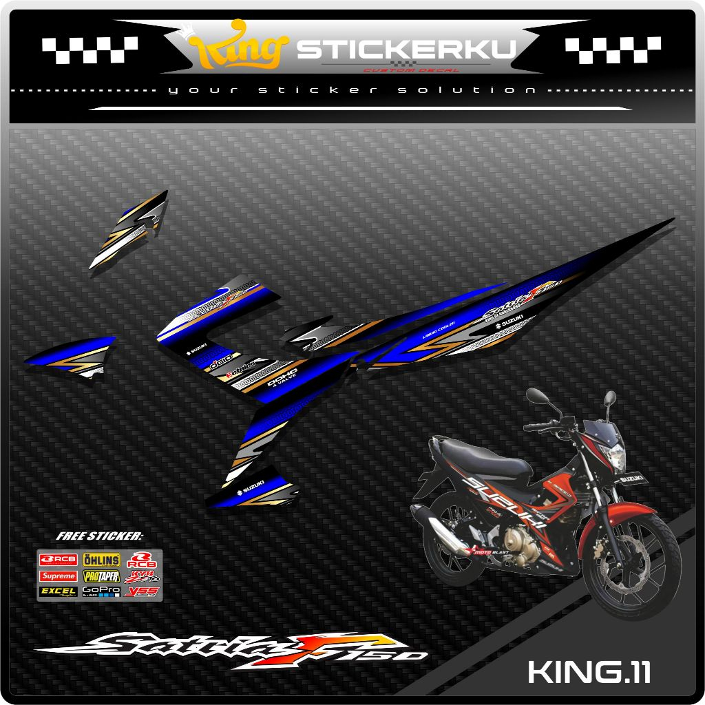 Sticker Striping List Variasi Satria Fu 2014 - Stiker Striping Motor Satria Fu 2014. KS.011
