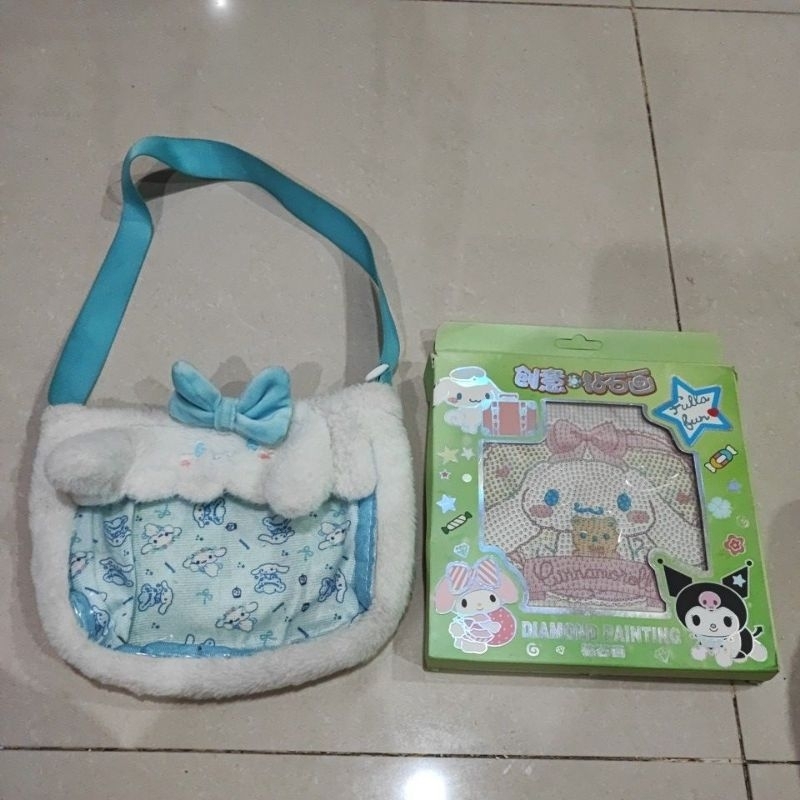 

set tas dan diamond painting cinamorrol