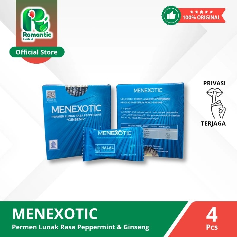 Menexotic Candy Original Permen Men Exotic Asli Isi 4 Pcs Mensexotics Sudah Halal & Bpom