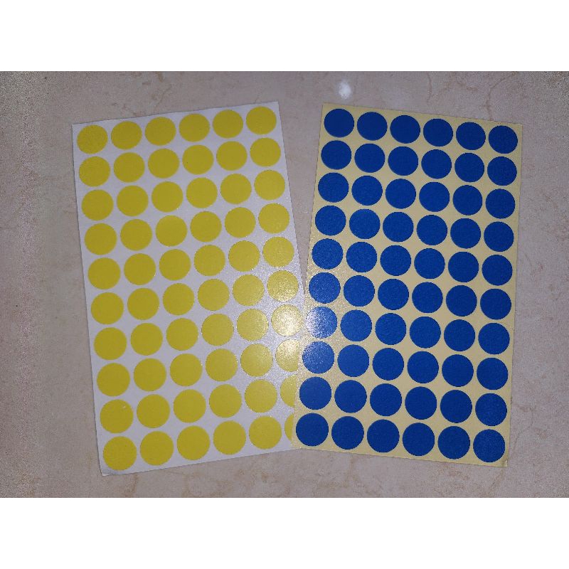 PESANAN (STIKER DOT BIRU 12 LEMBAR / STIKER DOT KUNING 12 LEMBAR)