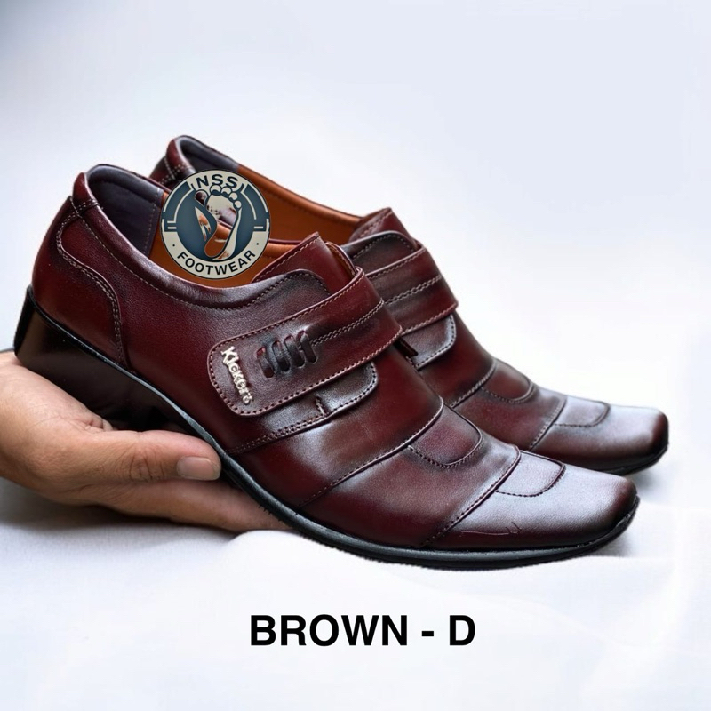 Sepatu kulit pantopel pria kickers kasual/ sepatu formal / sepatu kantoran / sepatu pdh / sepatu din