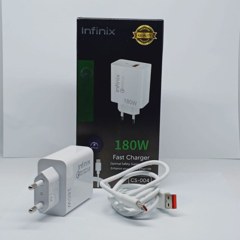 CHARGER CASAN INFINIX NOTE 12 ZERO 30 FAST CARGING 180WT ORIGINAL