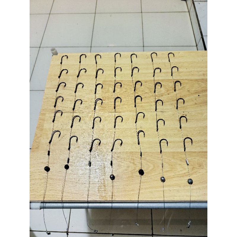 rangkaian ikan barakuda, GT, tenggiri, alu-alu, kerapu, dan MJ 6 mata kail casting umpan belut