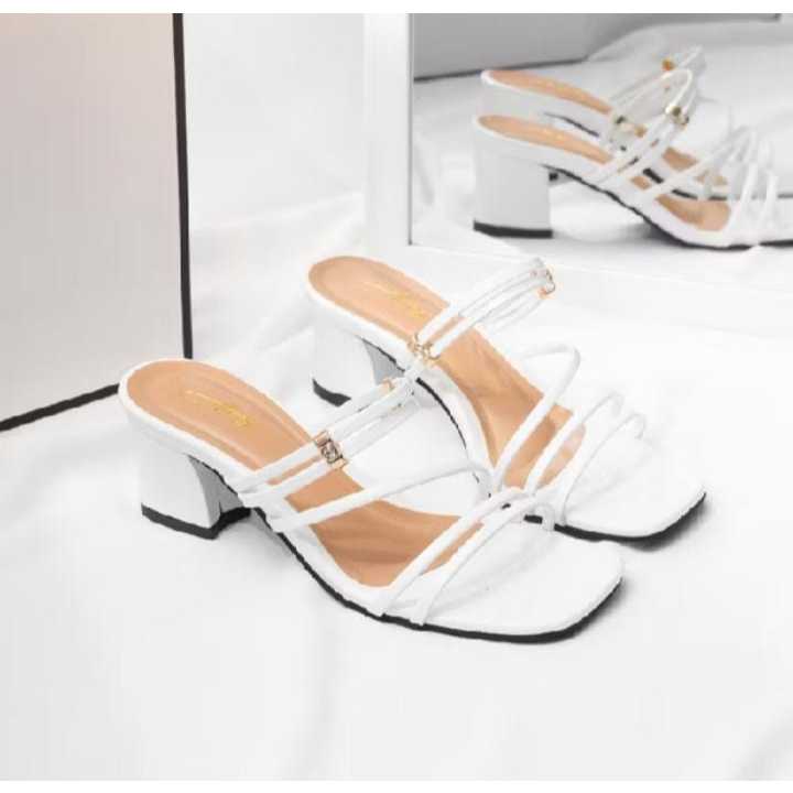 Sandal Hak Tinggi Tali Sandal Hak Tahu Tinggi 5cm Terbaru