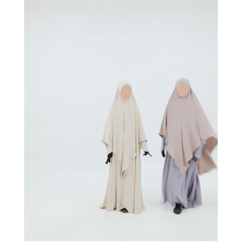 elmadina - preloved noa jilbab vintage khaki | khimar wanita
