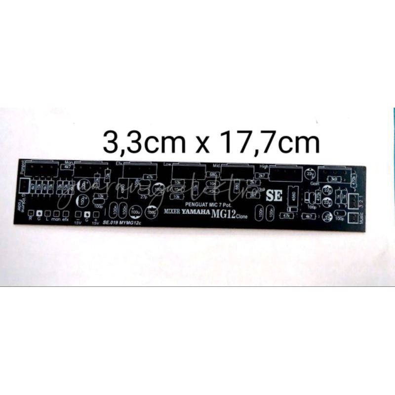 PCB MIXER/PENGUAT MIC YAMAHA MG 12