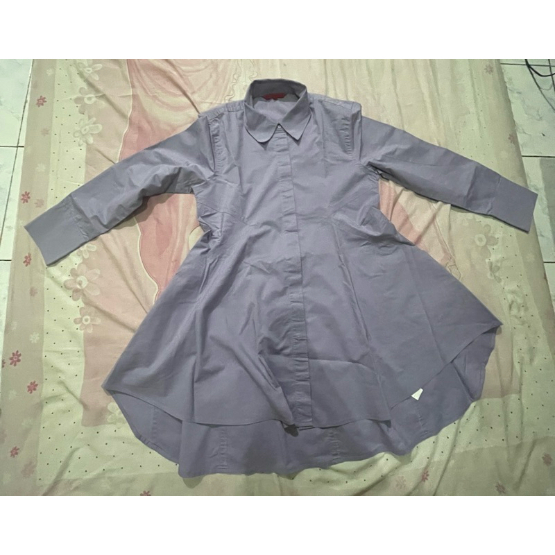 preloved kylie shirt warna purple benang jarum size S