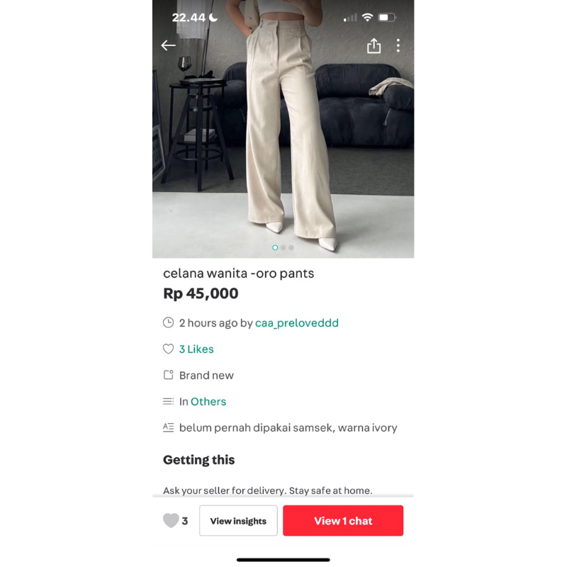 65k dapat 2 celana wanita -oro pants SIZE M