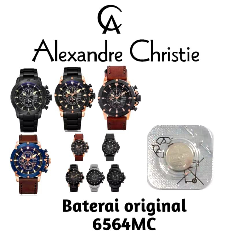 baterai original jam Alexandre christie 6564 MC