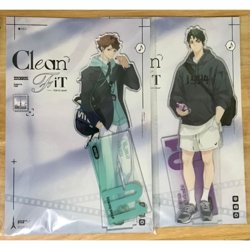 Acrylic Stand Cleanfit Ushijima Wakatoshi Oikawa Tooru Haikyuu Fanmerch Standee