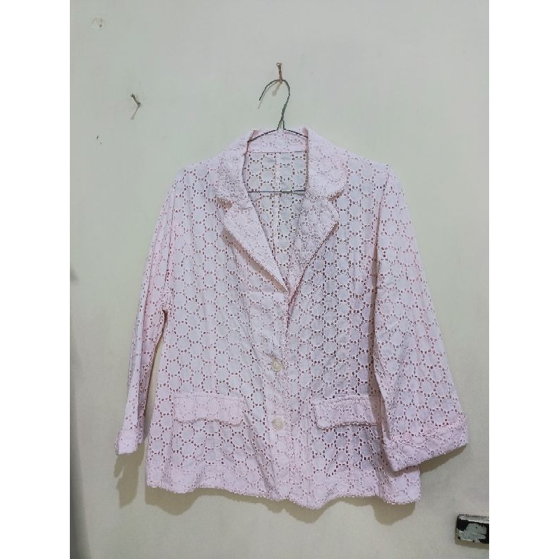 Blazer Wanita, Outer Wanita, Blazer Pink