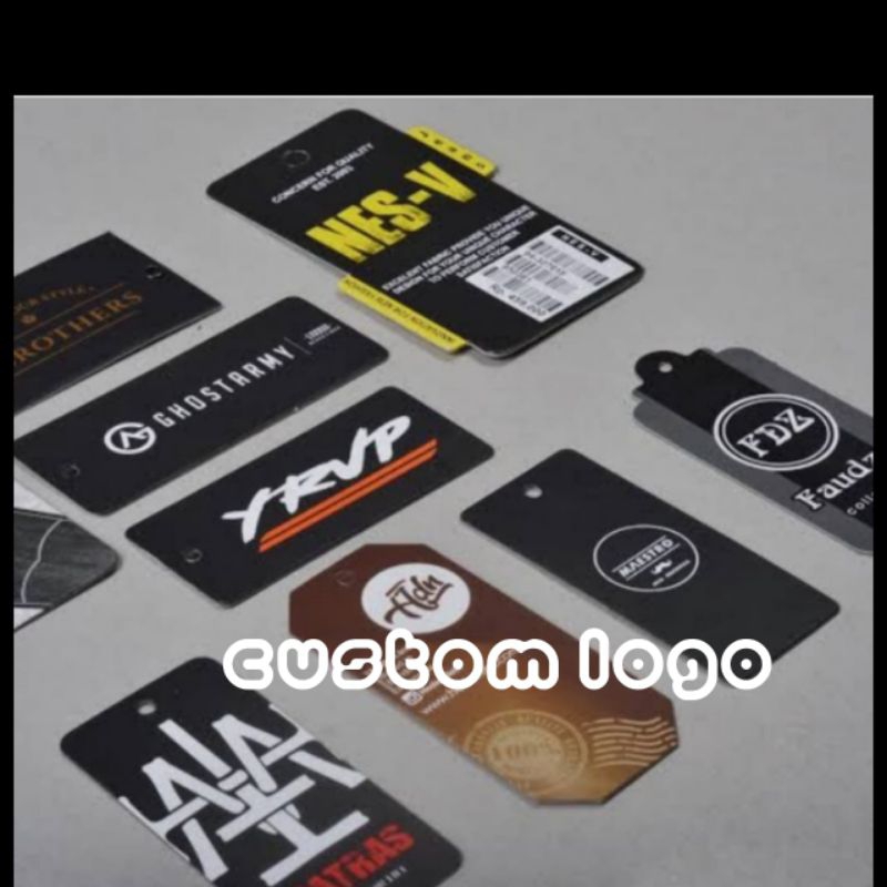 Cetak hang tag murah custom / Cetak hang tag baju / Lebel merk